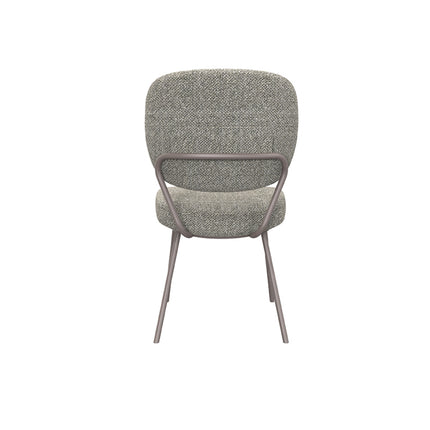 LABEL51 - Eetkamerstoel Singapore 49x63x90 cm - Mushroom Royal Boucle | Brons Metaal