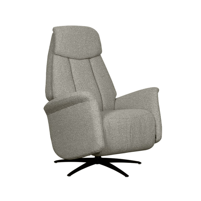 LABEL51 - Elektrische Fauteuil Oslo 79x87x112 cm - Mushroom Royal Boucle | Zwart Metaal