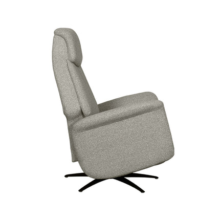 LABEL51 - Elektrische Fauteuil Oslo 79x87x112 cm - Mushroom Royal Boucle | Zwart Metaal