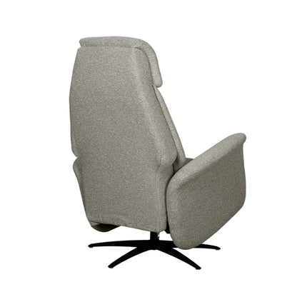 LABEL51 - Elektrische Fauteuil Oslo 79x87x112 cm - Mushroom Royal Boucle | Zwart Metaal
