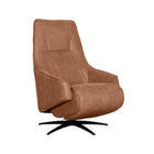 LABEL51 - Elektrische Fauteuil Odense 68x87x110 cm - Cognac Micro Suede | Zwart Metaal