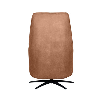 LABEL51 - Elektrische Fauteuil Odense 68x87x110 cm - Cognac Micro Suede | Zwart Metaal