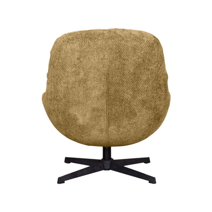 LABEL51 - Draaifauteuil Huxley 76x86x92 cm - Mustard Elite | Zwart Metaal
