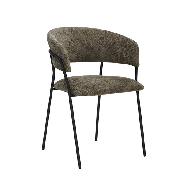 LABEL51 - Eetkamerstoel Luuk 58x45x80cm - Hunter Elite | Zwart Metaal