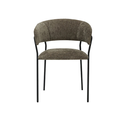 LABEL51 - Eetkamerstoel Luuk 58x45x80cm - Hunter Elite | Zwart Metaal