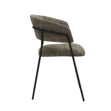 LABEL51 - Eetkamerstoel Luuk 58x45x80cm - Hunter Elite | Zwart Metaal