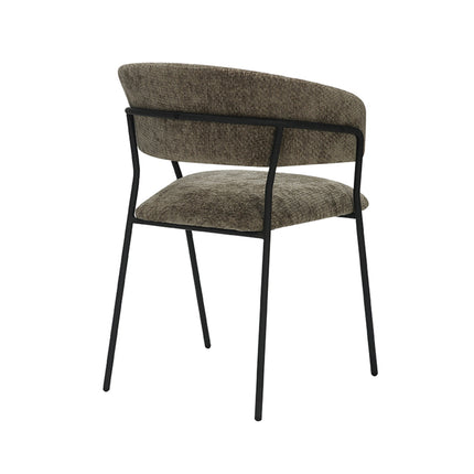 LABEL51 - Eetkamerstoel Luuk 58x45x80cm - Hunter Elite | Zwart Metaal