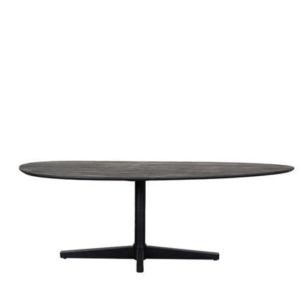 LABEL51 - Eettafel Rosie 260x110x76 cm - Zwart Mangohout | Zwart Metaal