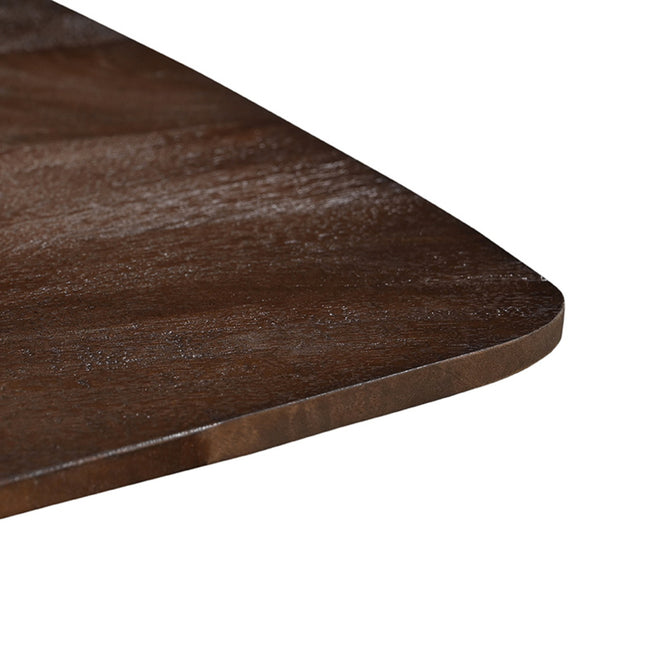 LABEL51 - Eettafel Blake 140x140x76 cm - Espresso Mangohout | Zwart Metaal