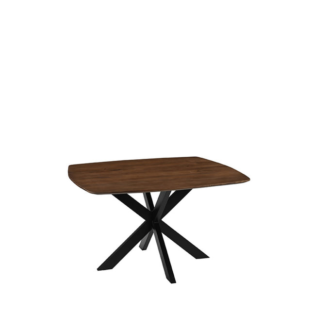 LABEL51 - Eettafel Blake 130x130x76 cm - Nature Smooth Mangohout | Zwart Metaal