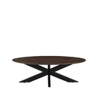 LABEL51 - Salontafel James 130x70x43 cm - Espresso Mangohout | Zwart Metaal