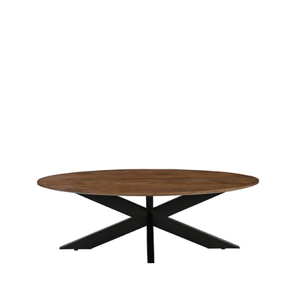 LABEL51 - Salontafel James 130x70x43 cm - Nature Smooth Mangohout | Zwart Metaal