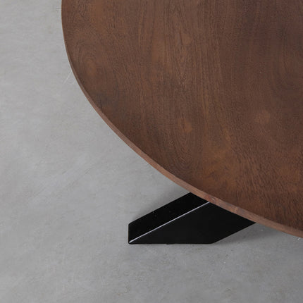 LABEL51 - Salontafel Otis 80x80x43 cm - Espresso Mangohout | Zwart Metaal