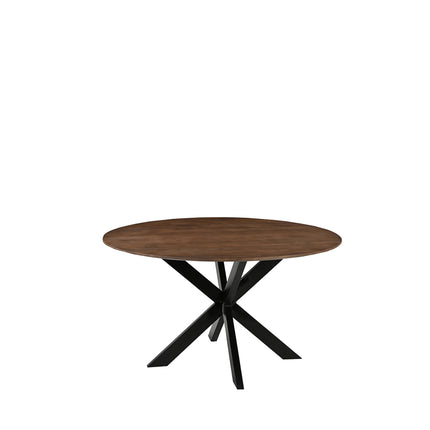 LABEL51 - Eettafel Otis 140x140x76 cm - Nature Smooth Mangohout | Zwart Metaal