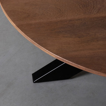 LABEL51 - Salontafel Otis 80x80x43 cm - Nature Smooth Mangohout | Zwart Metaal