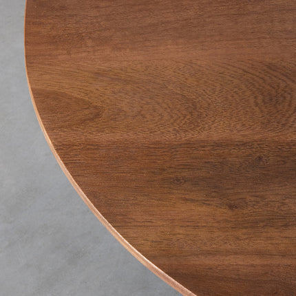 LABEL51 - Salontafel Otis 80x80x43 cm - Nature Smooth Mangohout | Zwart Metaal