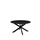LABEL51 - Eettafel Otis 130x130x76 cm - Zwart Mangohout | Zwart Metaal