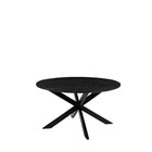 LABEL51 - Eettafel Otis 140x140x76 cm - Zwart Mangohout | Zwart Metaal