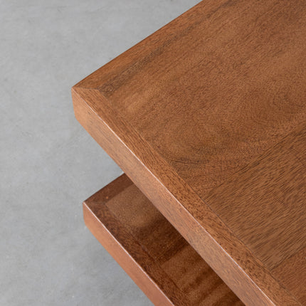 LABEL51 - Salontafel Square 80x80x30 cm - Nature Smooth Mangohout