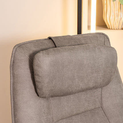 LABEL51 - Hoofdkussen Odense 43x20 cm - Taupe Micro Suede