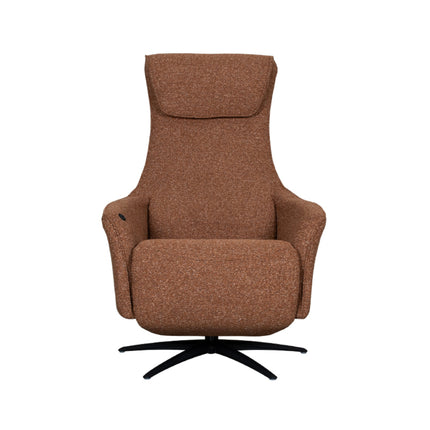 LABEL51 - Elektrische Fauteuil Lund 74x83x112 cm - Coral Royal Boucle | Zwart Metaal