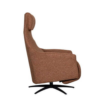 LABEL51 - Elektrische Fauteuil Lund 74x83x112 cm - Coral Royal Boucle | Zwart Metaal