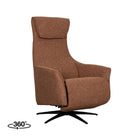 LABEL51 - Elektrische Fauteuil Lund 74x83x112 cm - Coral Royal Boucle | Zwart Metaal