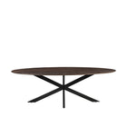 LABEL51 - Eettafel James 240x100x76 cm - Espresso Mangohout | Zwart Metaal
