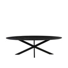 LABEL51 - Eettafel James 240x110x76 cm - Zwart Mangohout | Zwart Metaal