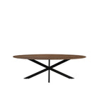 LABEL51 - Eettafel James 210x100x76 cm - Nature Smooth Mangohout | Zwart Metaal