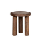 LABEL51 - Bijzettafel Elly 42x42x46 cm - Nature Smooth Mangohout