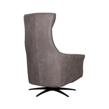 LABEL51 - Elektrische Fauteuil Lund 74x83x112 cm - Taupe Micro Suede | Zwart Metaal