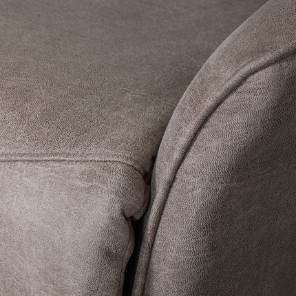 LABEL51 - Elektrische Fauteuil Lund 74x83x112 cm - Taupe Micro Suede | Zwart Metaal