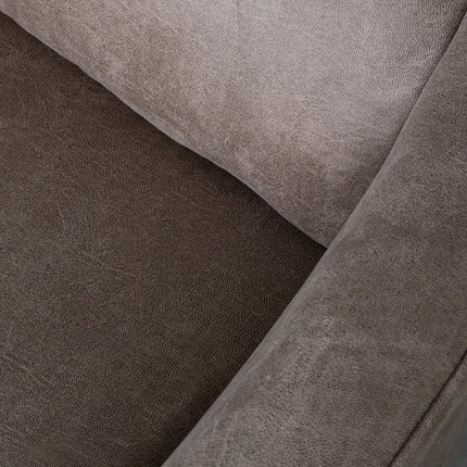 LABEL51 - Elektrische Fauteuil Lund 74x83x112 cm - Taupe Micro Suede | Zwart Metaal