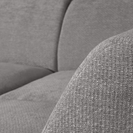 LABEL51 - U-Bank Espen 332x223x79 cm - Stone Elite | Zwart Hout