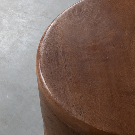 LABEL51 - Bijzettafel Milly 35x35x47 cm - Nature Smooth Mangohout