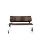 LABEL51 - Eetkamerbank Gusto 120x63x81 cm - Bruin Kunstleder | Zwart Metaal