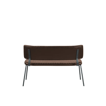 LABEL51 - Eetkamerbank Gusto 120x63x81 cm - Bruin Kunstleder | Zwart Metaal