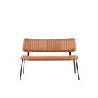 LABEL51 - Eetkamerbank Gusto 120x63x81 cm - Cognac Kunstleder | Zwart Metaal