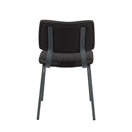 LABEL51 - Eetkamerstoel Gusto 46x56x79 cm - Zwart Kunstleder | Zwart Metaal