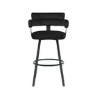 LABEL51 - Barkruk Bardio 56x52x101 cm - Zwart Fluweel | Zwart Metaal