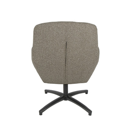 LABEL51 - Draaifauteuil Chill Zone 68x73x90 cm - Mushroom Royal Boucle | Zwart Metaal