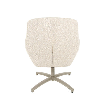 LABEL51 - Draaifauteuil Chill Zone 68x73x90 cm - Naturel Royal Boucle | Taupe Metaal