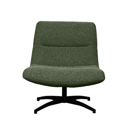 LABEL51 - Draaifauteuil Calix 77x93x88 cm - Forest Royal Boucle | Zwart Metaal