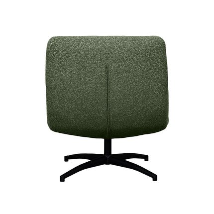 LABEL51 - Draaifauteuil Calix 77x93x88 cm - Forest Royal Boucle | Zwart Metaal