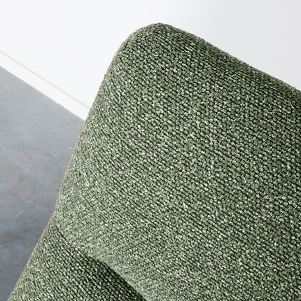 LABEL51 - Draaifauteuil Calix 77x93x88 cm - Forest Royal Boucle | Zwart Metaal