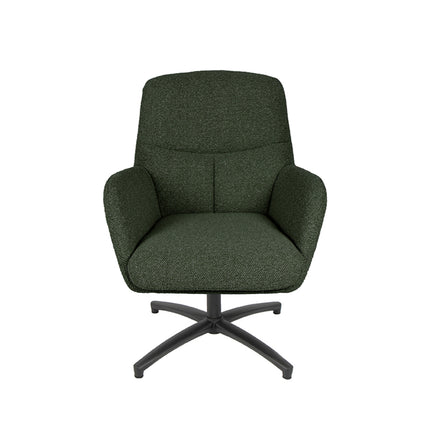 LABEL51 - Draaifauteuil Chill Zone 68x73x90 cm - Forest Royal Boucle | Zwart Metaal