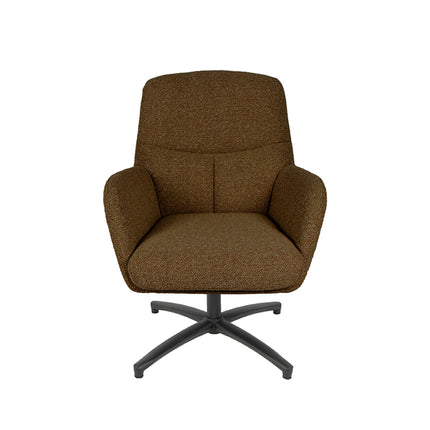 LABEL51 - Draaifauteuil Chill Zone 68x73x90 cm - Coral Royal Boucle | Zwart Metaal