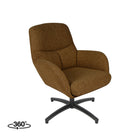 LABEL51 - Draaifauteuil Chill Zone 68x73x90 cm - Coral Royal Boucle | Zwart Metaal