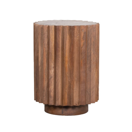 LABEL51 - Bijzettafel Novan 35x35x48 cm - Nature Smooth Mangohout